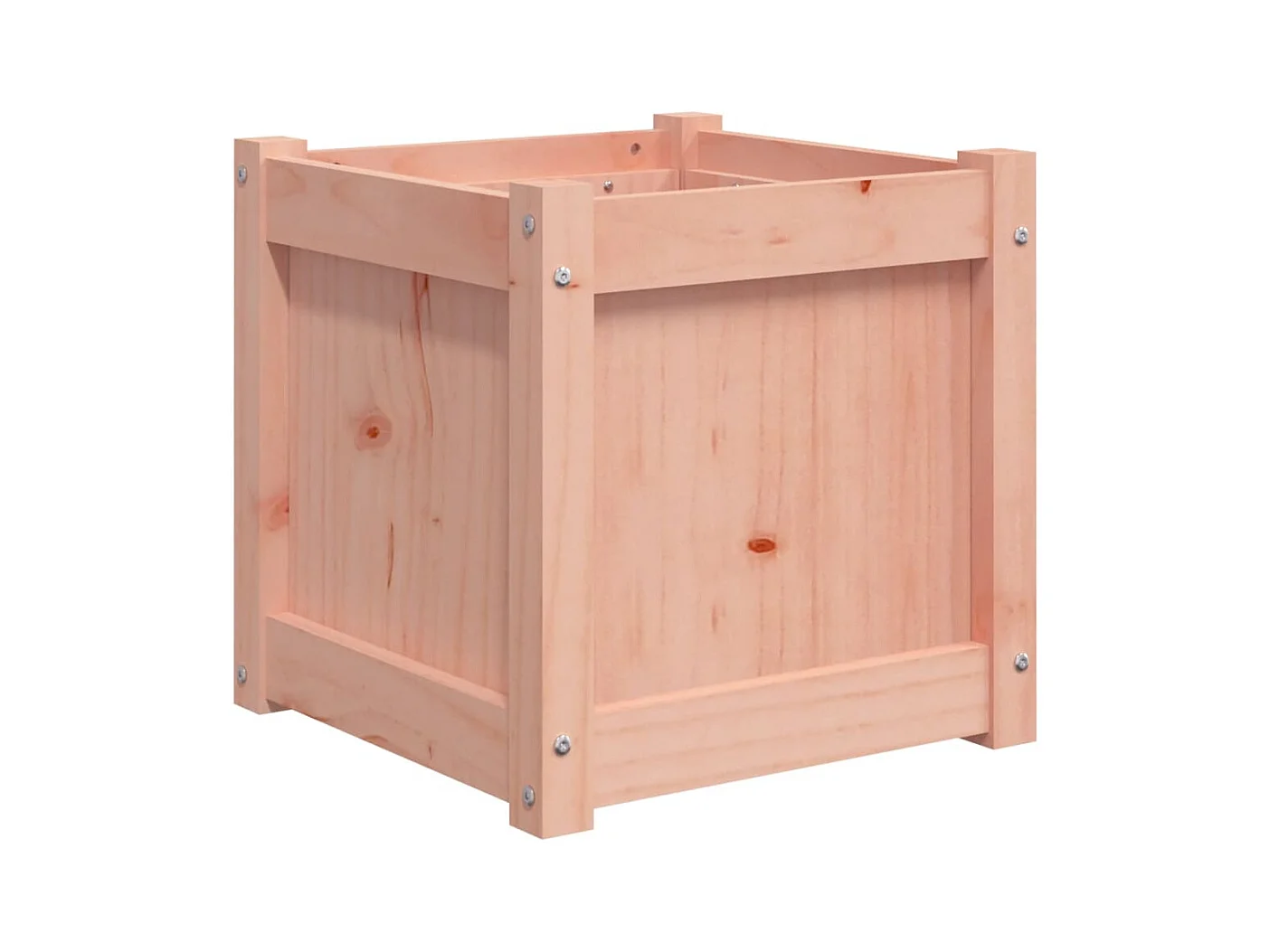 Vassoio per fioriera aiuola rialzata piante fiori terrazza giardino 40 x 40 x 40 cm legno massello marrone Douglas 02_0037559