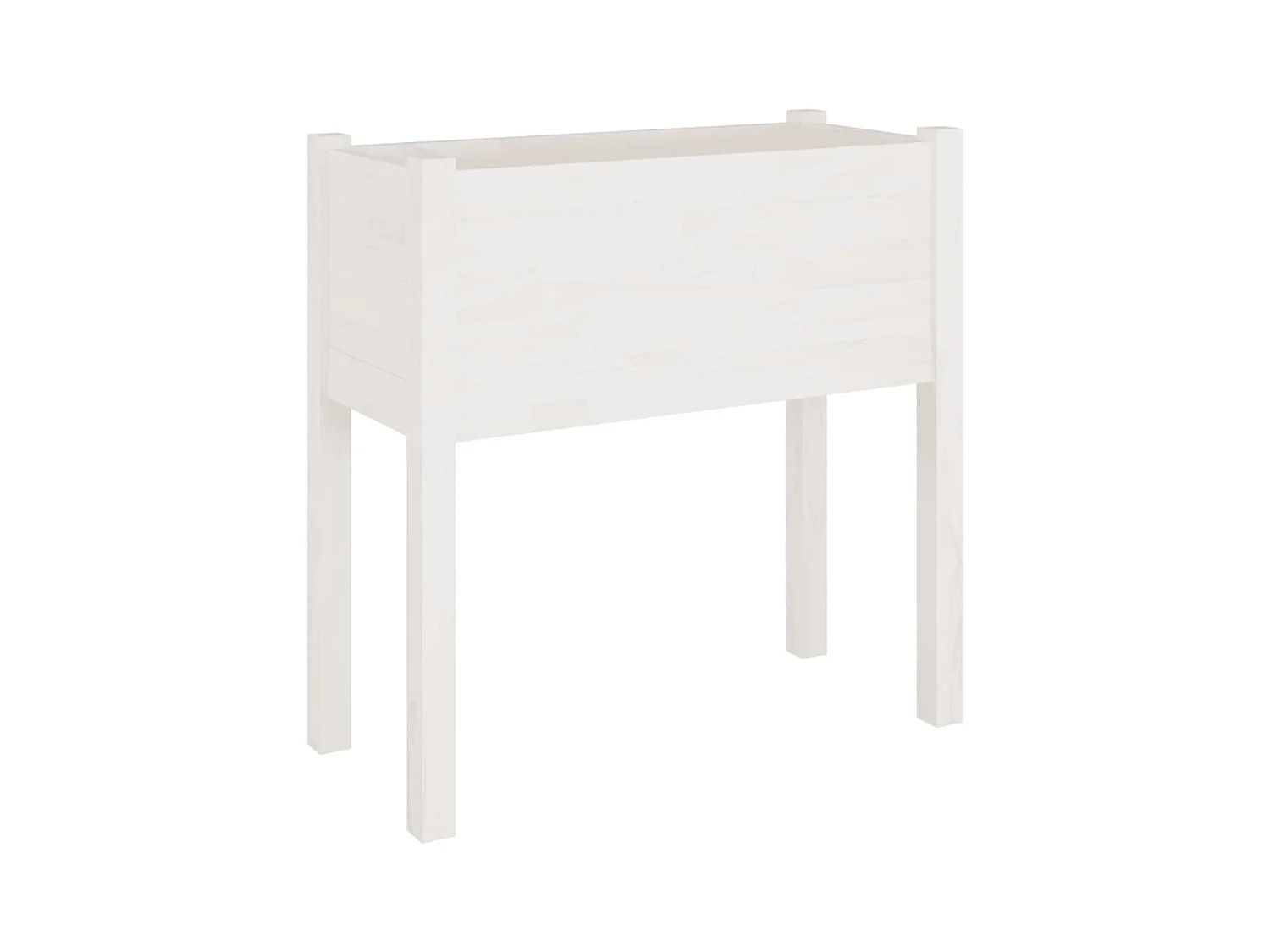 Jardinière bac lit surélevé bois blanche 70 x 31 x 70 cm 02_0038999