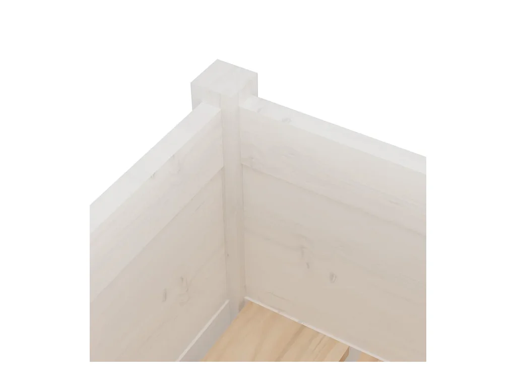 Jardinière bac lit surélevé bois blanche 70 x 31 x 70 cm 02_0038999