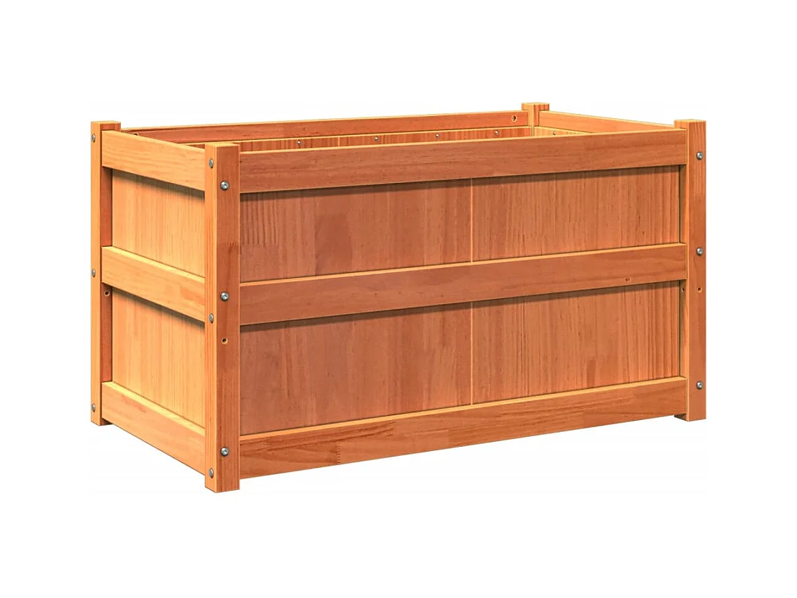 Jardinière bac lit surélevé bois marron 90 x 50 x 50 cm 02_0039060