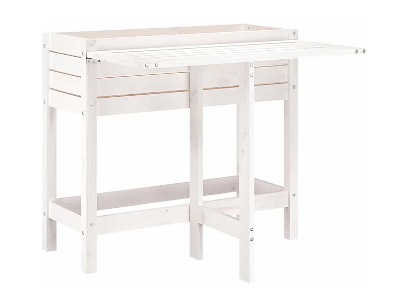 Jardinière bac lit surélevé bois blanche 84 x 73 x 75 cm 02_0038585