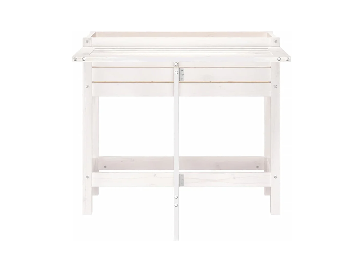 Jardinière bac lit surélevé bois blanche 84 x 73 x 75 cm 02_0038585