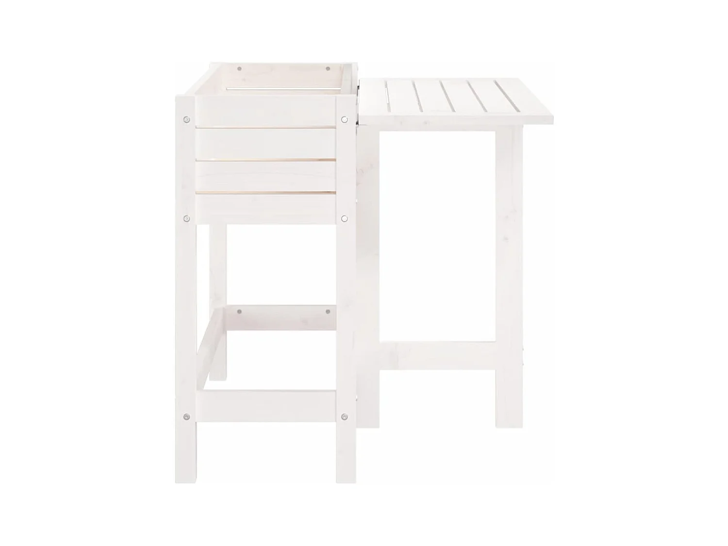 Jardinière bac lit surélevé bois blanche 84 x 73 x 75 cm 02_0038585