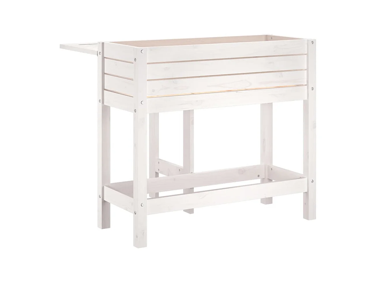 Jardinière bac lit surélevé bois blanche 84 x 73 x 75 cm 02_0038585