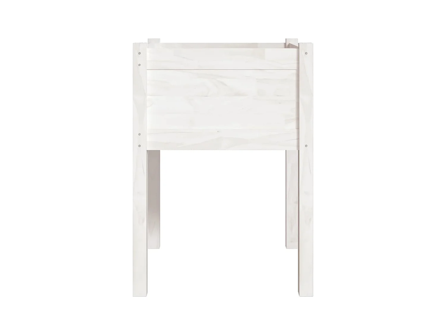 Jardinière bac lit surélevé bois blanche 50 x 50 x 70 cm 02_0038994