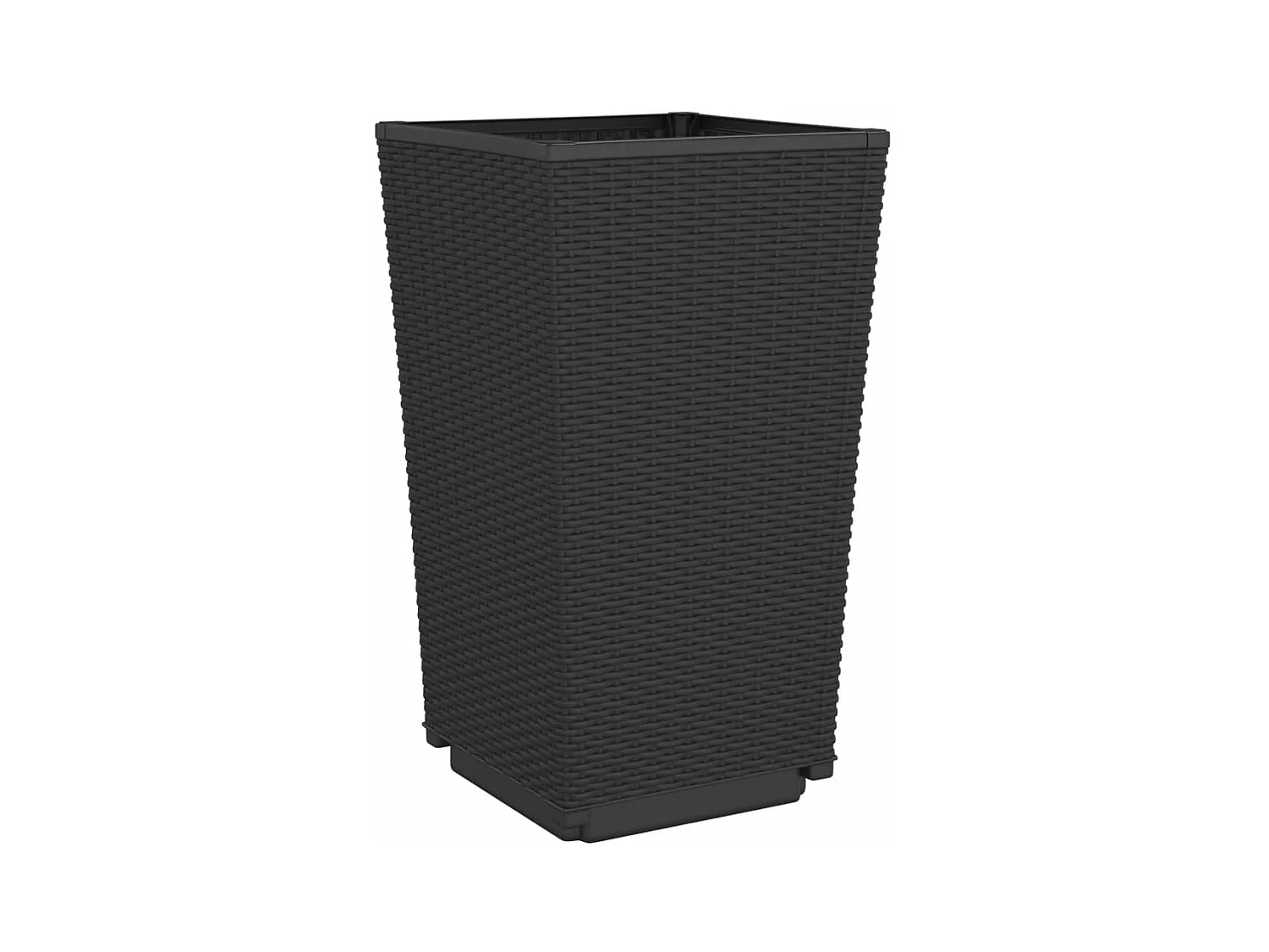 Jardinera para parterres elevados jardineras flores jardín terrazas juego de 2 325 x 325 x 57 cm polipropileno negro 02_0038937