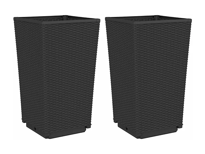 Jardinière bac lit surélevé noire 32.5 x 32.5 x 57 cm 02_0038937