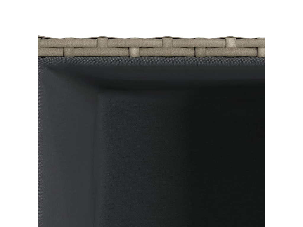 Fioriera rialzata per aiuole fioriere giardino terrazze esterno 3 pezzi vimini grigio resina 02_0038885