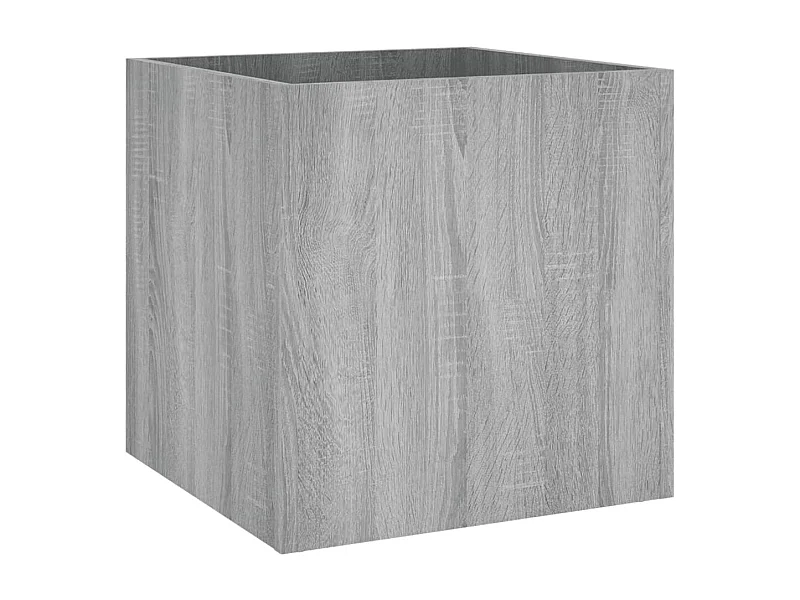 Macetero bancal elevado plantas flores terraza jardín sonoma 40 x 40 x 40 cm madera contrachapada gris 02_0038725