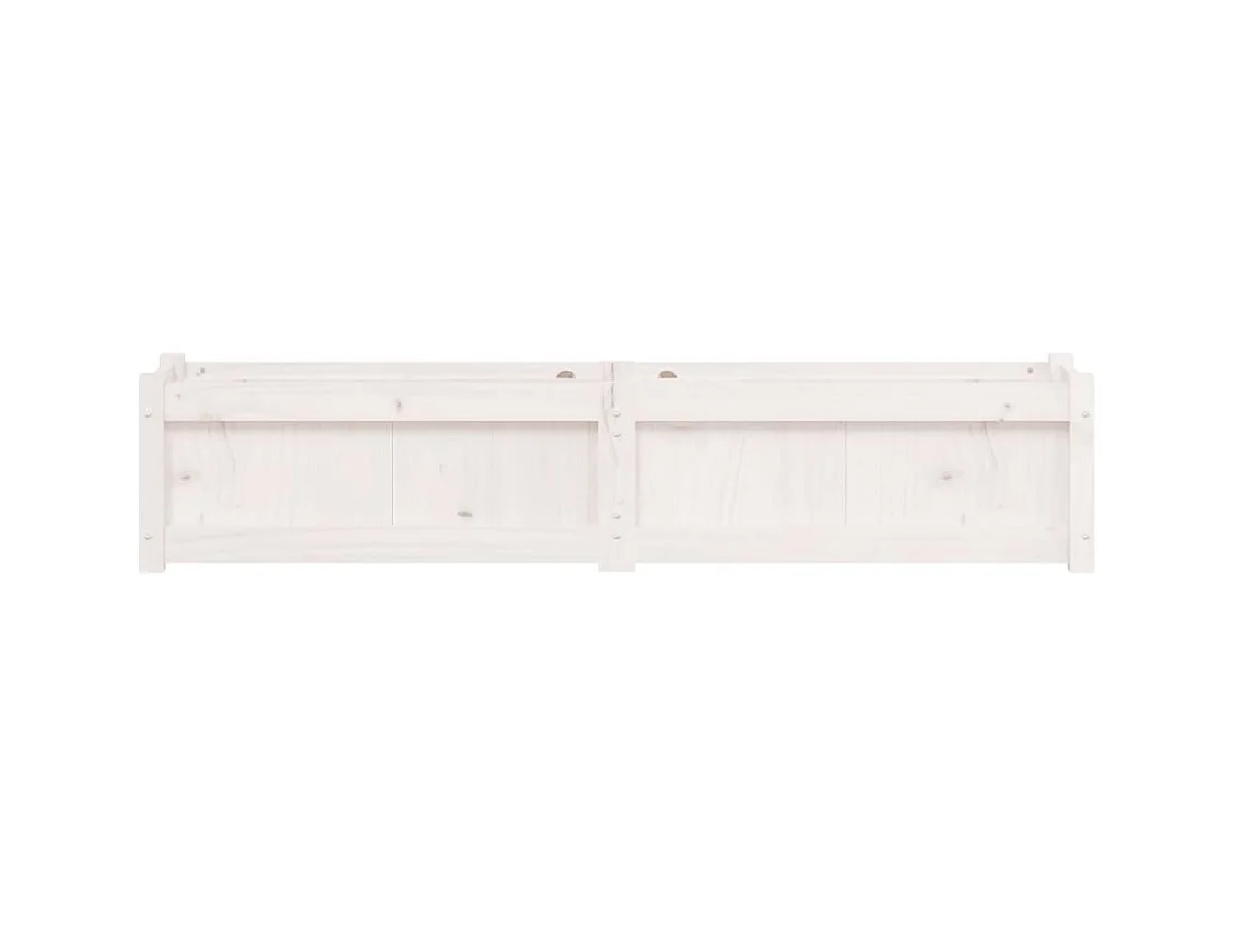 Jardinière bac lit surélevé bois blanche 150 x 31 x 31 cm 02_0037428