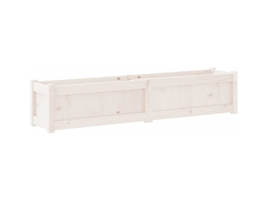 Jardinière bac lit surélevé bois blanche 150 x 31 x 31 cm 02_0037428