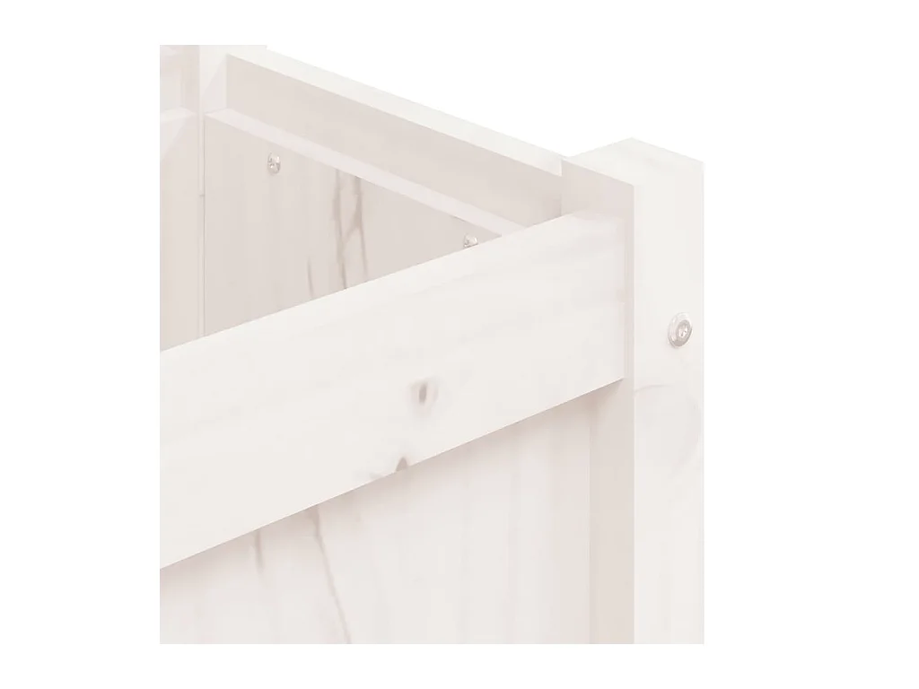 Jardinière bac lit surélevé bois blanche 150 x 31 x 31 cm 02_0037428