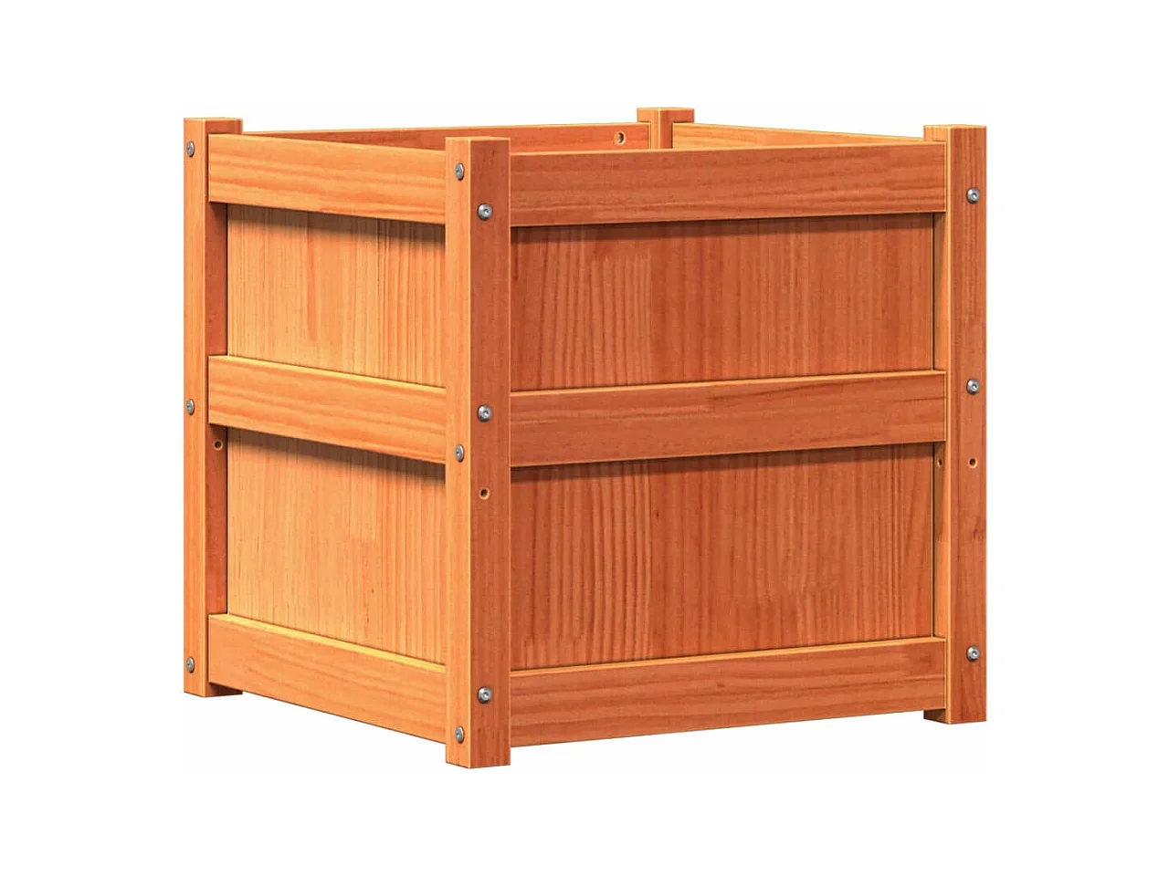 Jardinière bac lit surélevé bois marron 50 x 50 x 50 cm 02_0039064