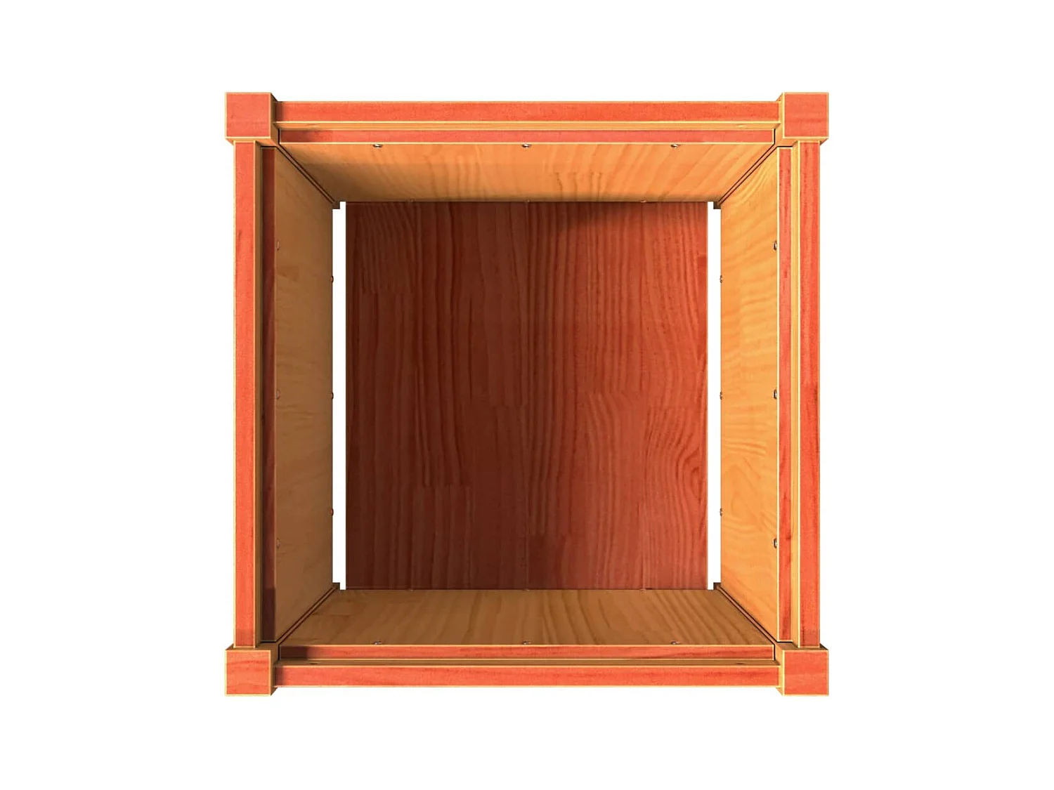 Jardinière bac lit surélevé bois marron 50 x 50 x 50 cm 02_0039064