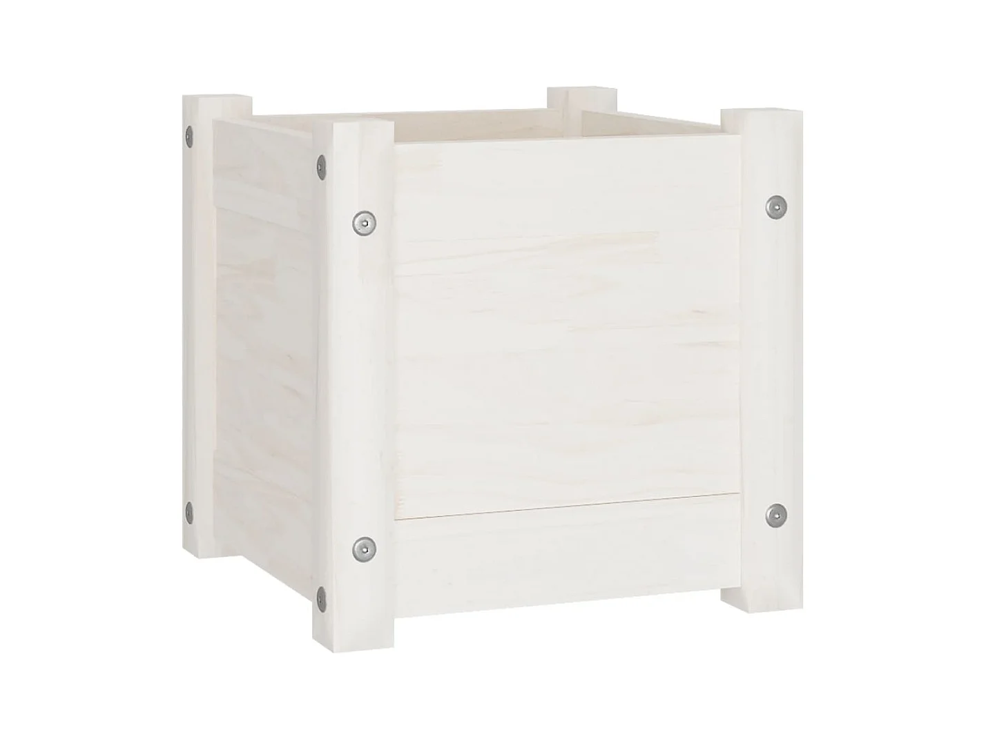 Jardinière bac lit surélevé bois blanche 31 x 31 x 31 cm 02_0038539