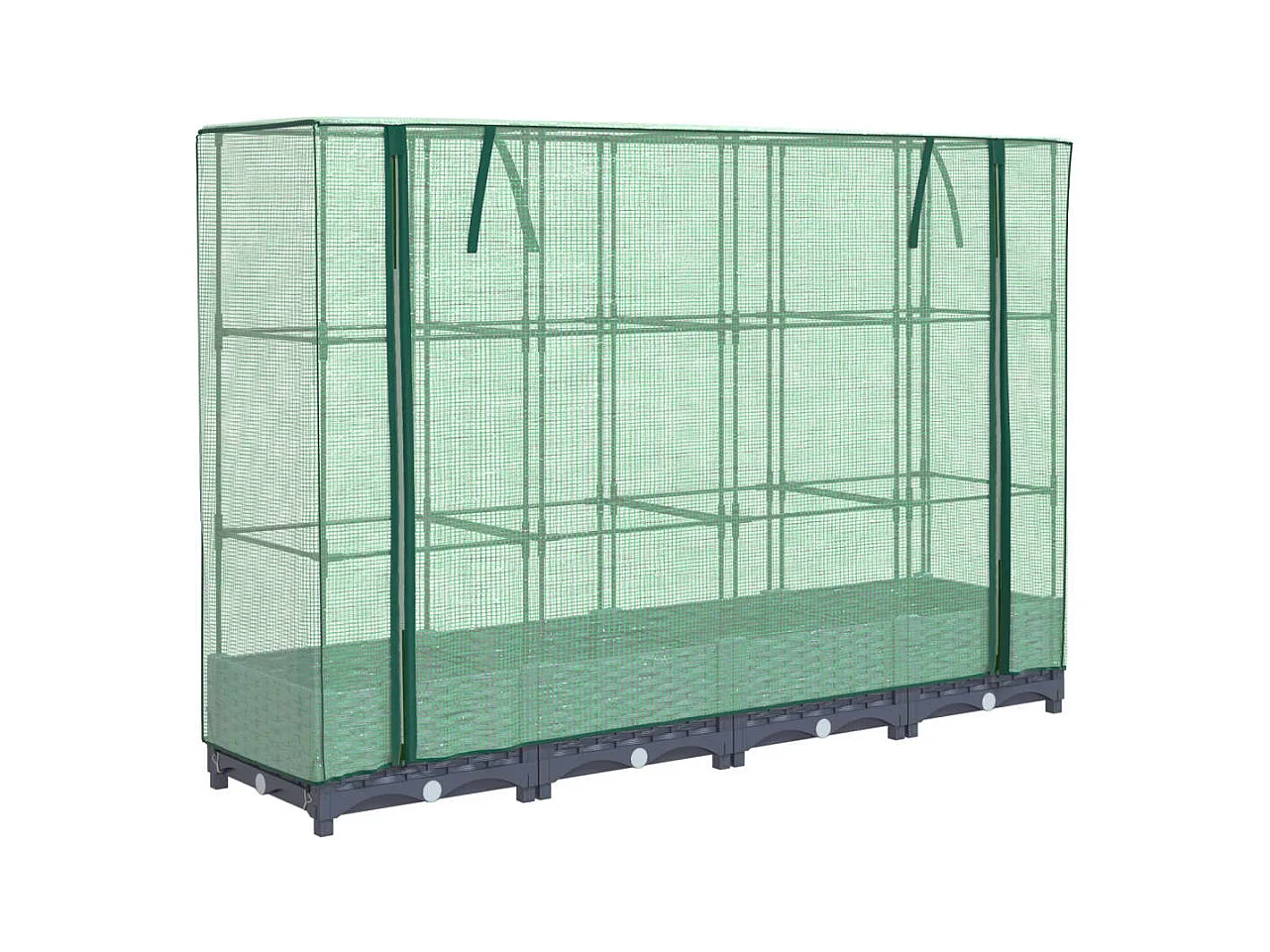 Jardinière bac lit surélevé grise 160 x 40 x 123 cm 02_0038748