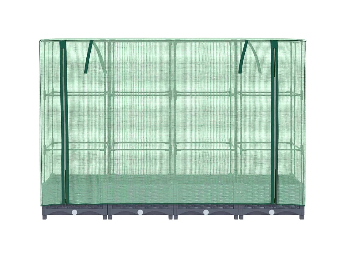 Jardinière bac lit surélevé grise 160 x 40 x 123 cm 02_0038748