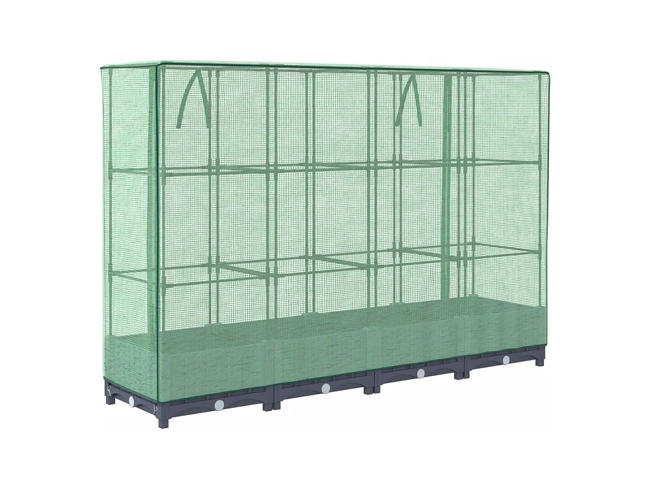 Jardinière bac lit surélevé grise 160 x 40 x 123 cm 02_0038748