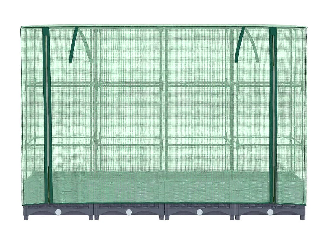 Jardinière bac lit surélevé grise 160 x 40 x 123 cm 02_0038748