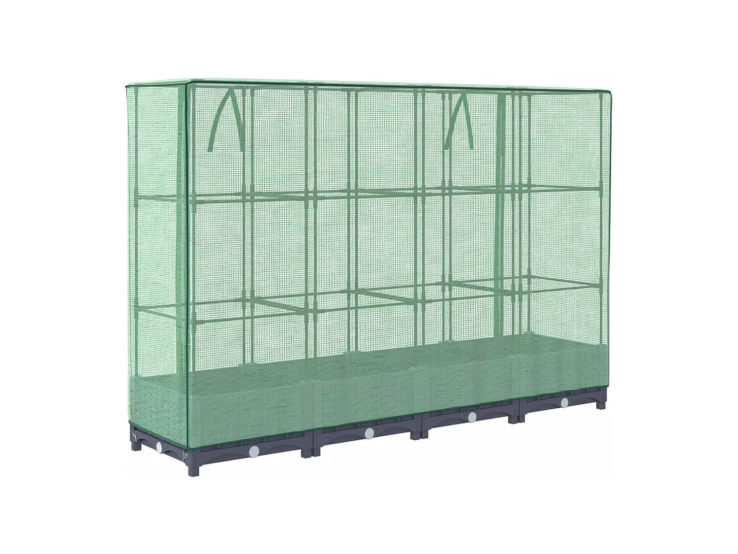 Jardinière bac lit surélevé grise 160 x 40 x 123 cm 02_0038748