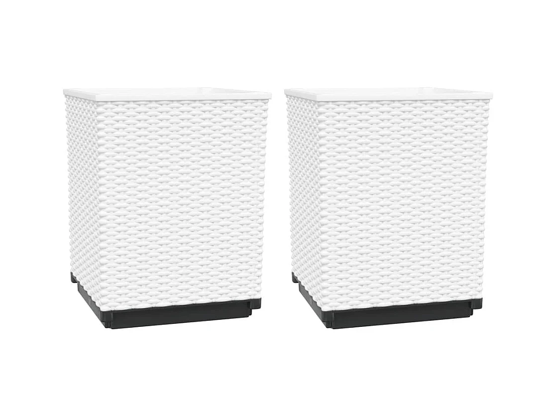 Jardinière bac lit surélevé blanche 30 x 30 x 37 cm 02_0038923