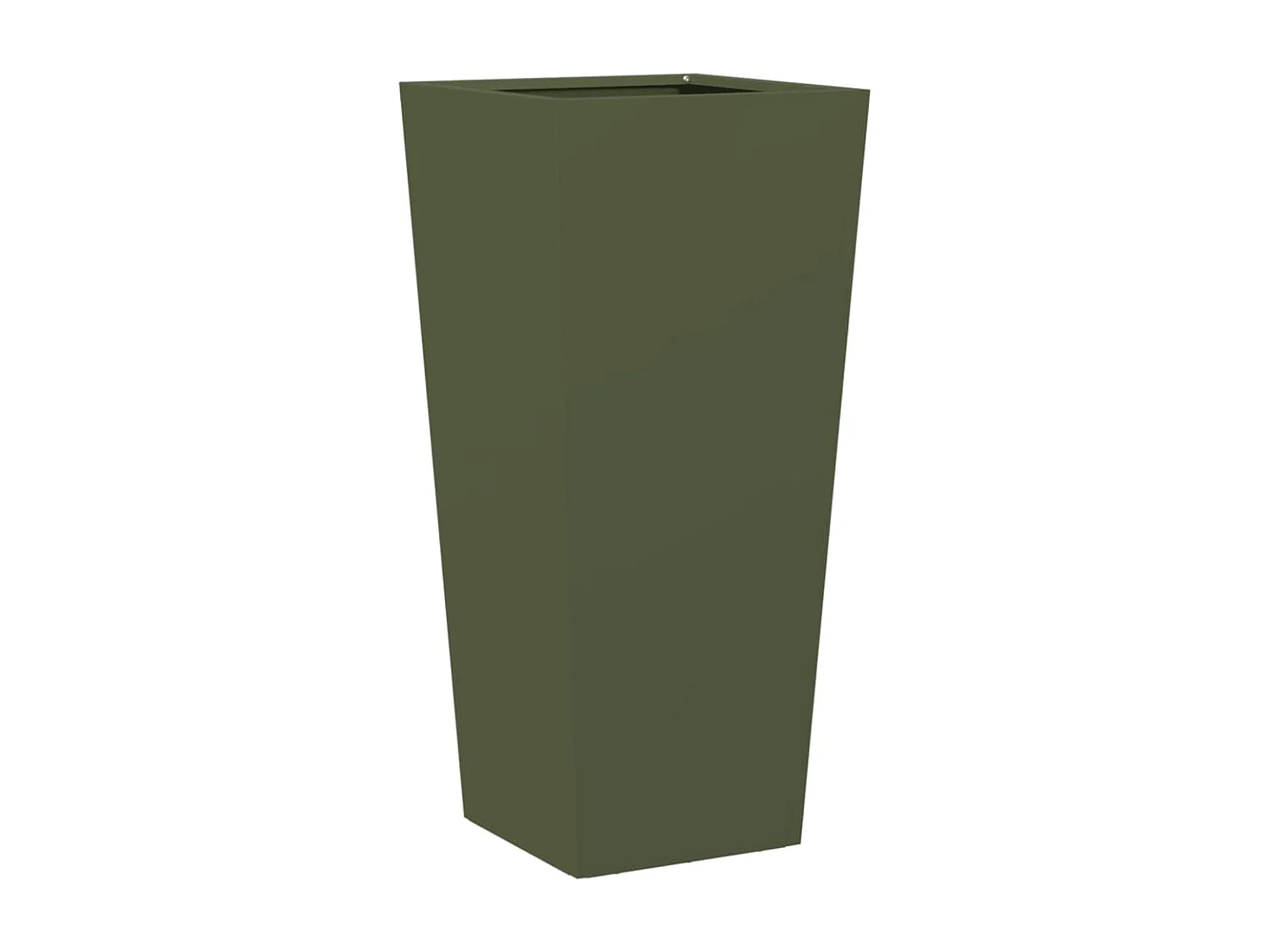 Conjunto de 2 vasos para canteiros elevados flores e terraços de jardim oliveiras 35 x 35 x 75 cm aço verde 02_0039081