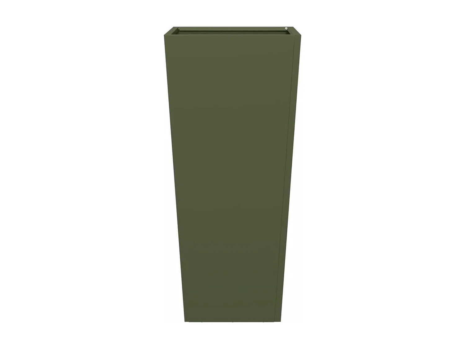 Conjunto de 2 vasos para canteiros elevados flores e terraços de jardim oliveiras 35 x 35 x 75 cm aço verde 02_0039081
