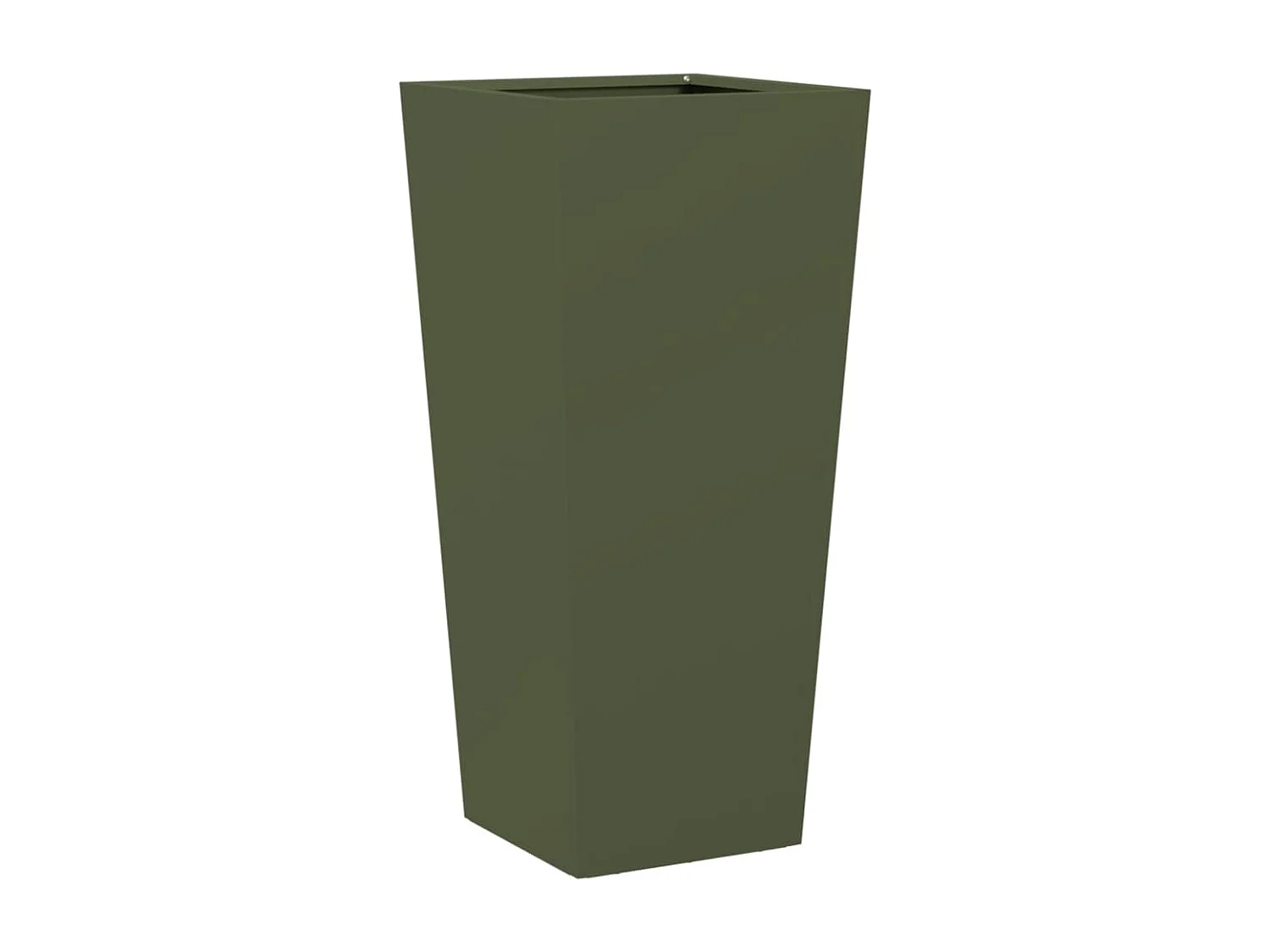 Conjunto de 2 vasos para canteiros elevados flores e terraços de jardim oliveiras 35 x 35 x 75 cm aço verde 02_0039081