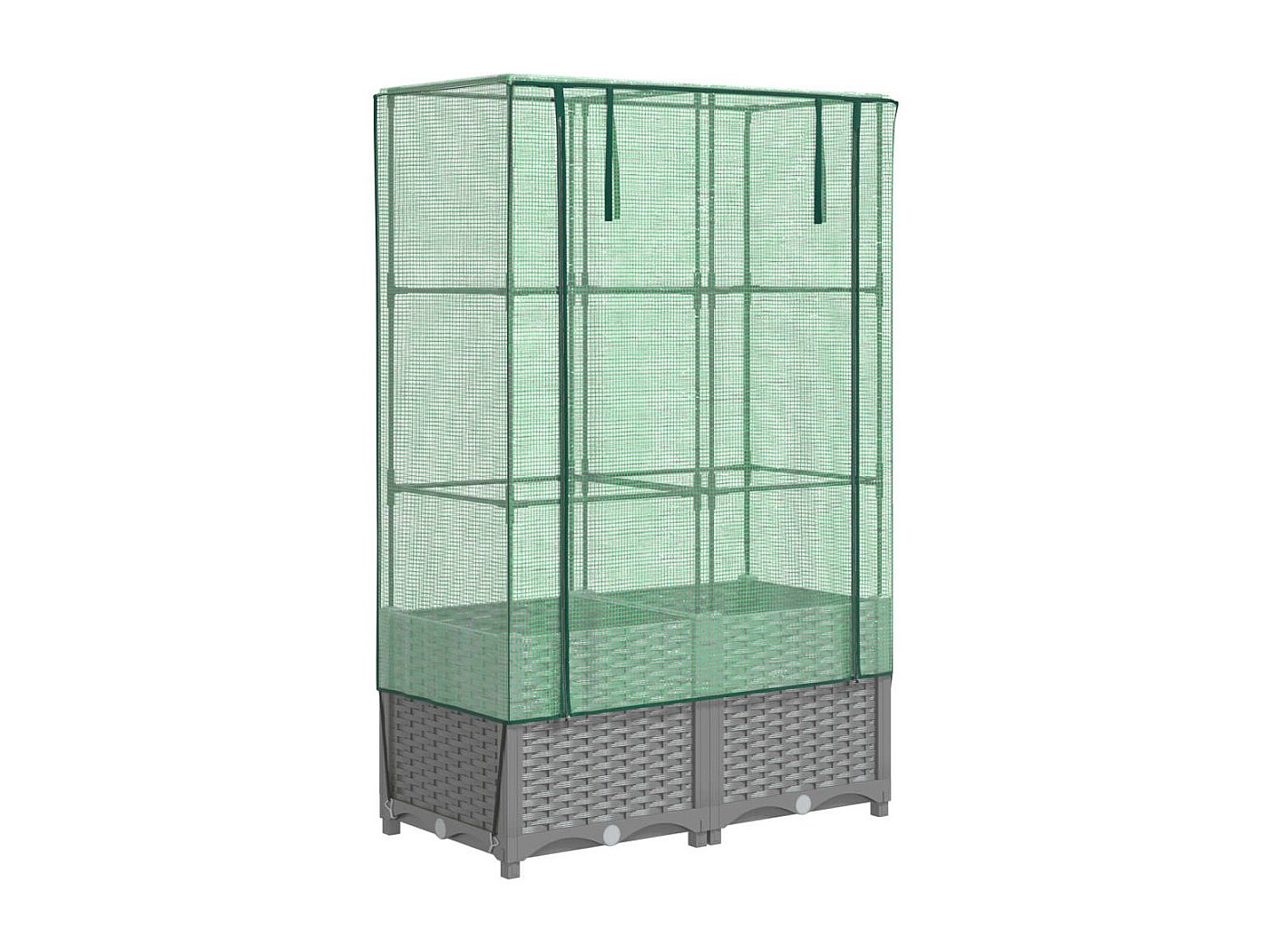 Fioriera Rotonda The HC Companies Pizzazz - Grigio Nebbioso - 40x40x29 Cm - Resistente Per Interni/Esterni