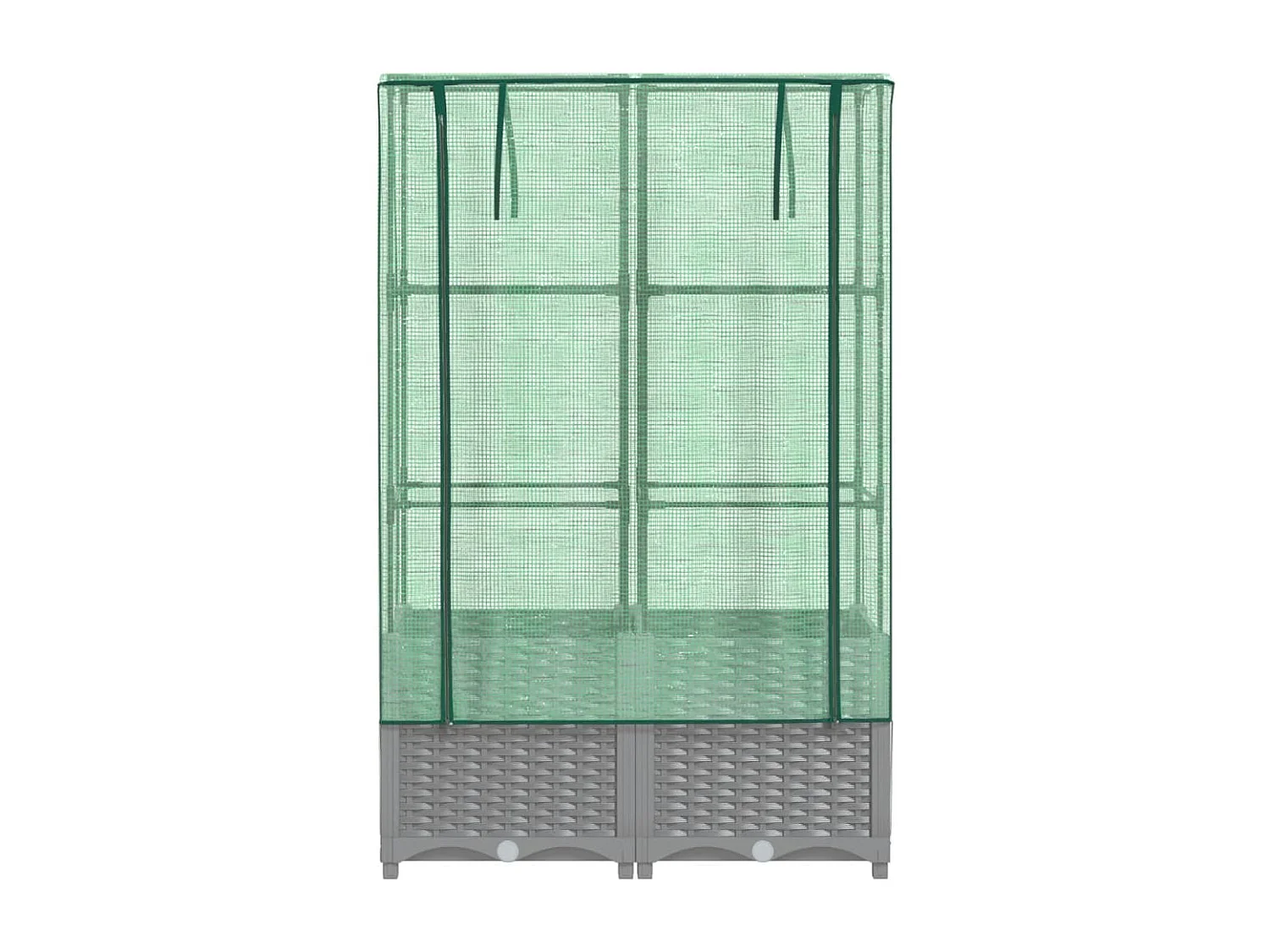 Jardinière bac lit surélevé grise 80 x 40 x 138 cm 02_0038788