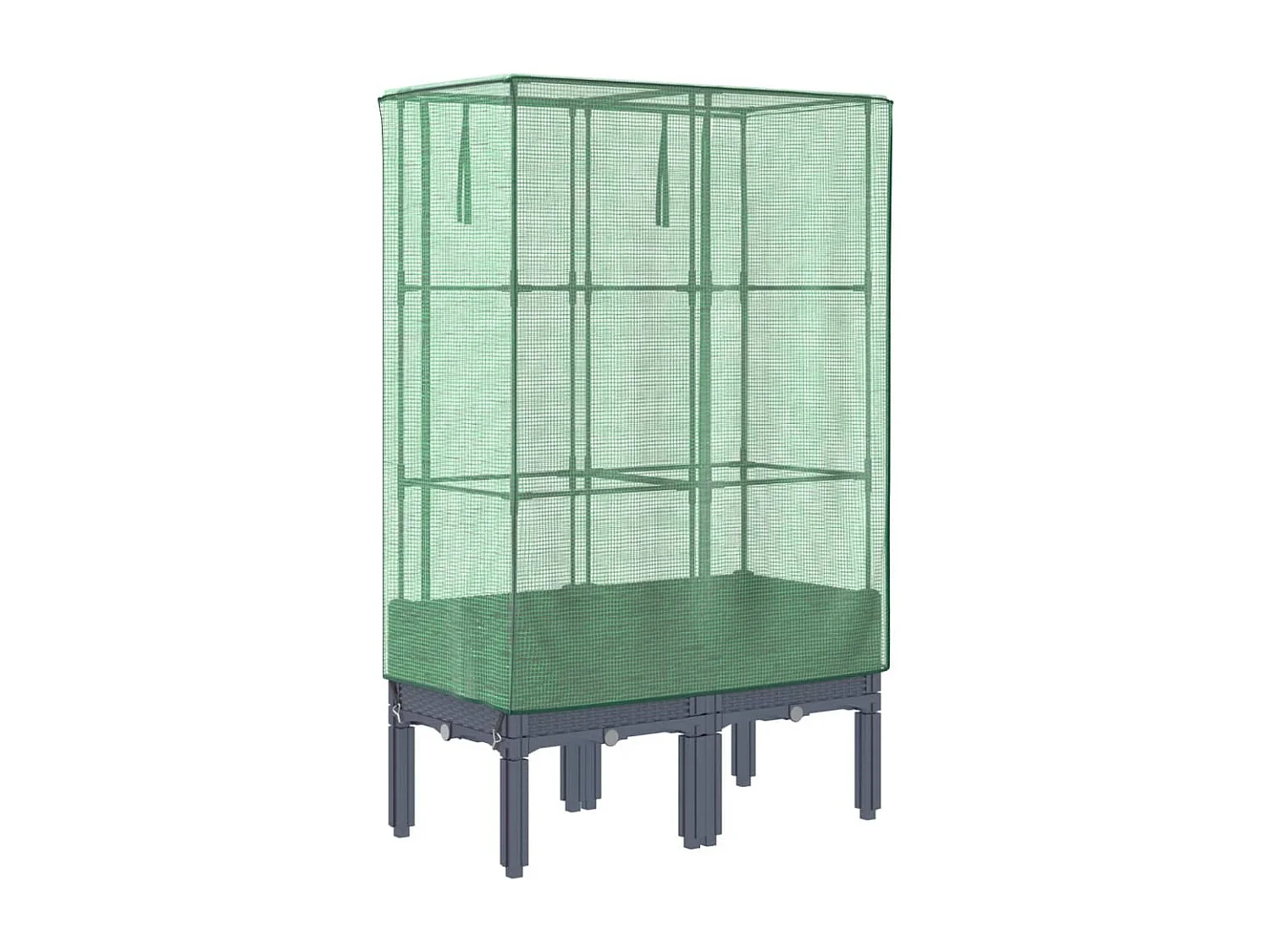 Jardinière bac lit surélevé grise 80 x 40 x 140 cm 02_0038793