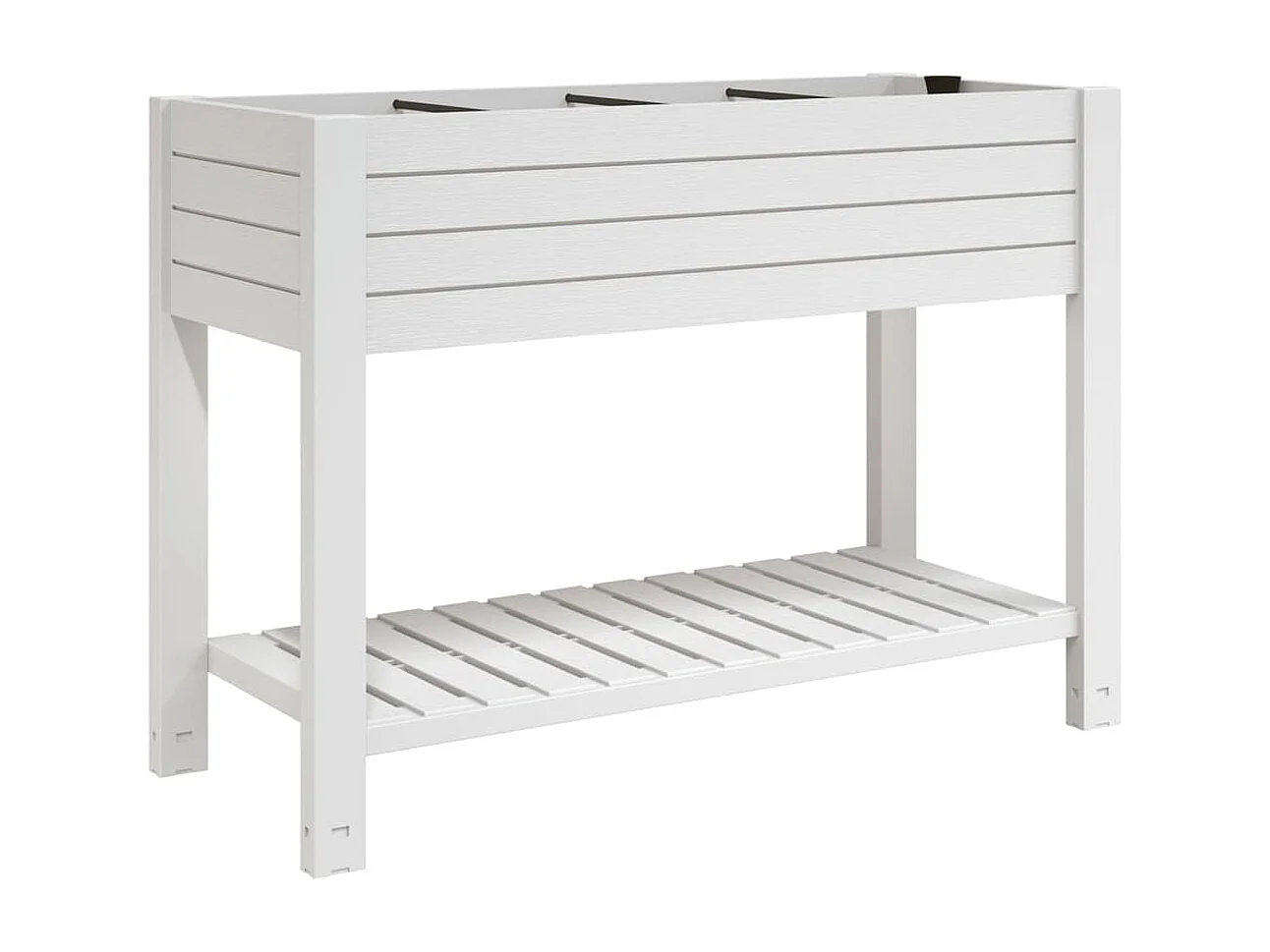 Fioriera rialzata per piante fiori patio giardino 110 x 45 x 79 cm polipropilene bianco 02_0039318