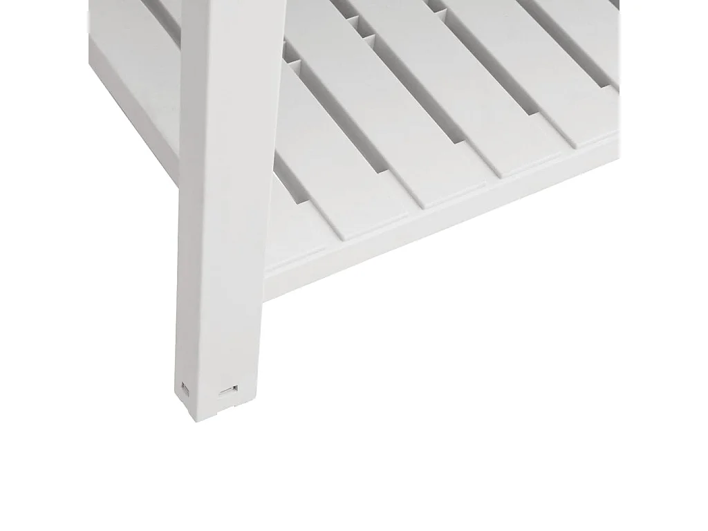 Fioriera rialzata per piante fiori patio giardino 110 x 45 x 79 cm polipropilene bianco 02_0039318