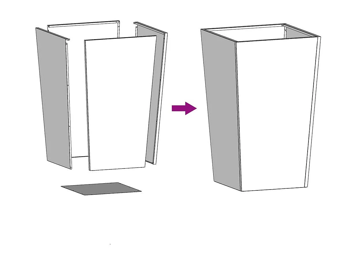 Jardinière bac lit surélevé 45 x 45 x 75 cm 02_0039085