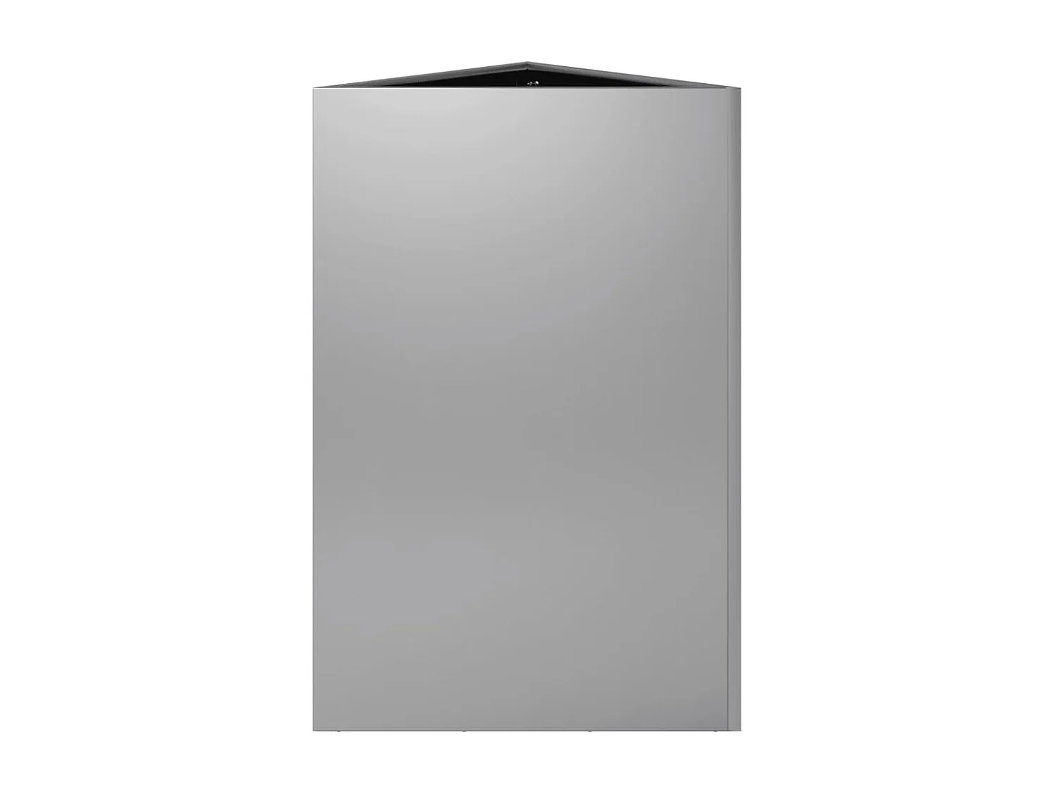 Fioriera rialzata fioriere fioriere terrazza giardino triangolare 50 x 43 x 75 cm acciaio zincato Argento 02_0038818