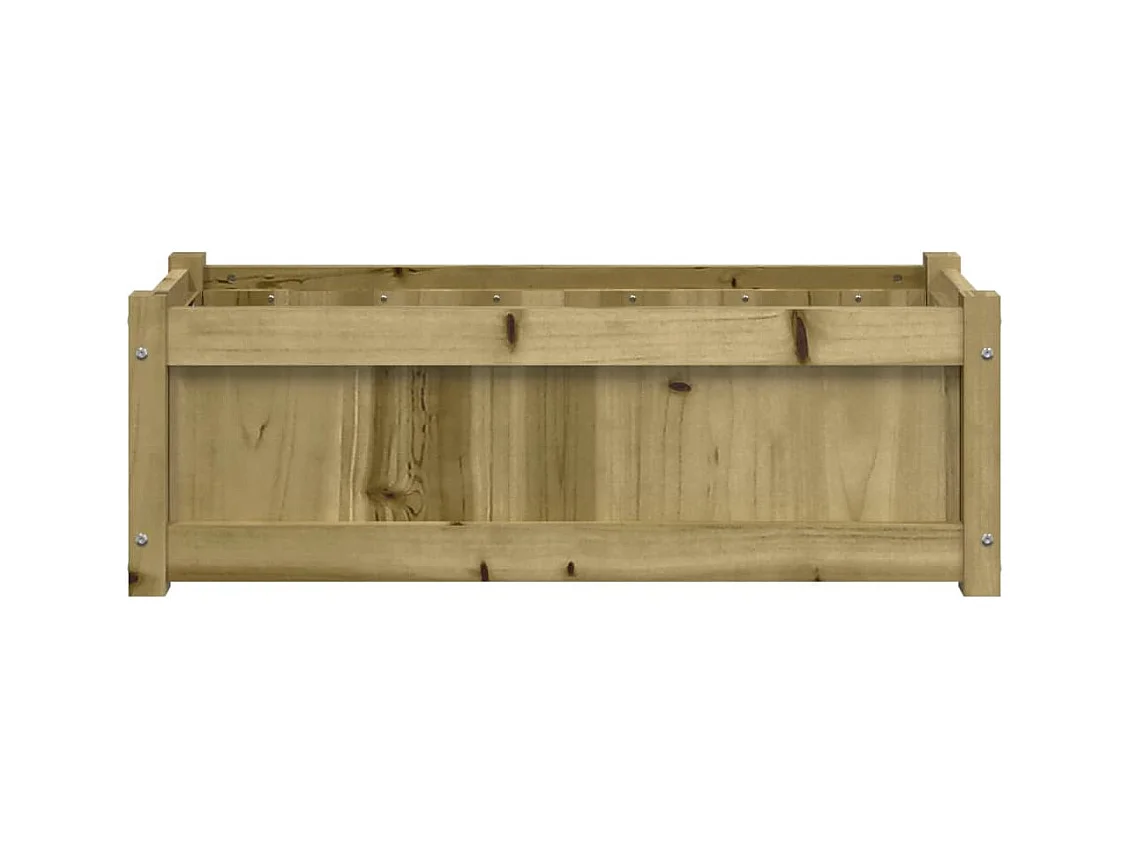 Jardinière bac lit surélevé bois marron 90 x 31 x 31 cm 02_0039025