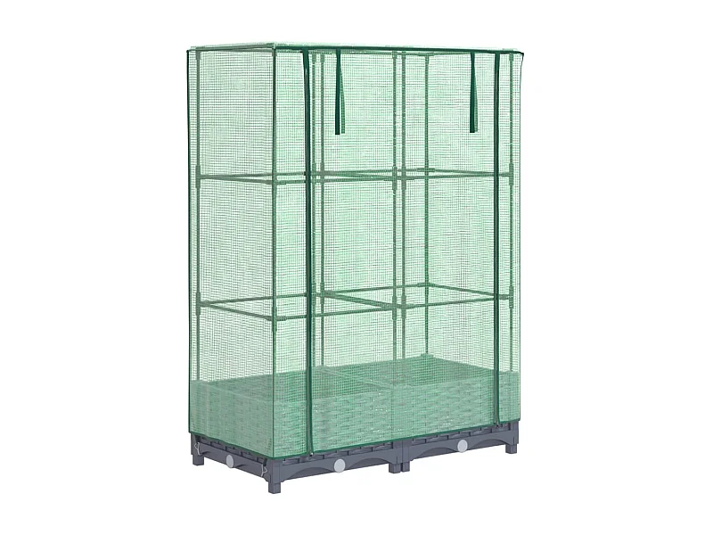 Jardinière bac lit surélevé grise 80 x 40 x 123 cm 02_0038786