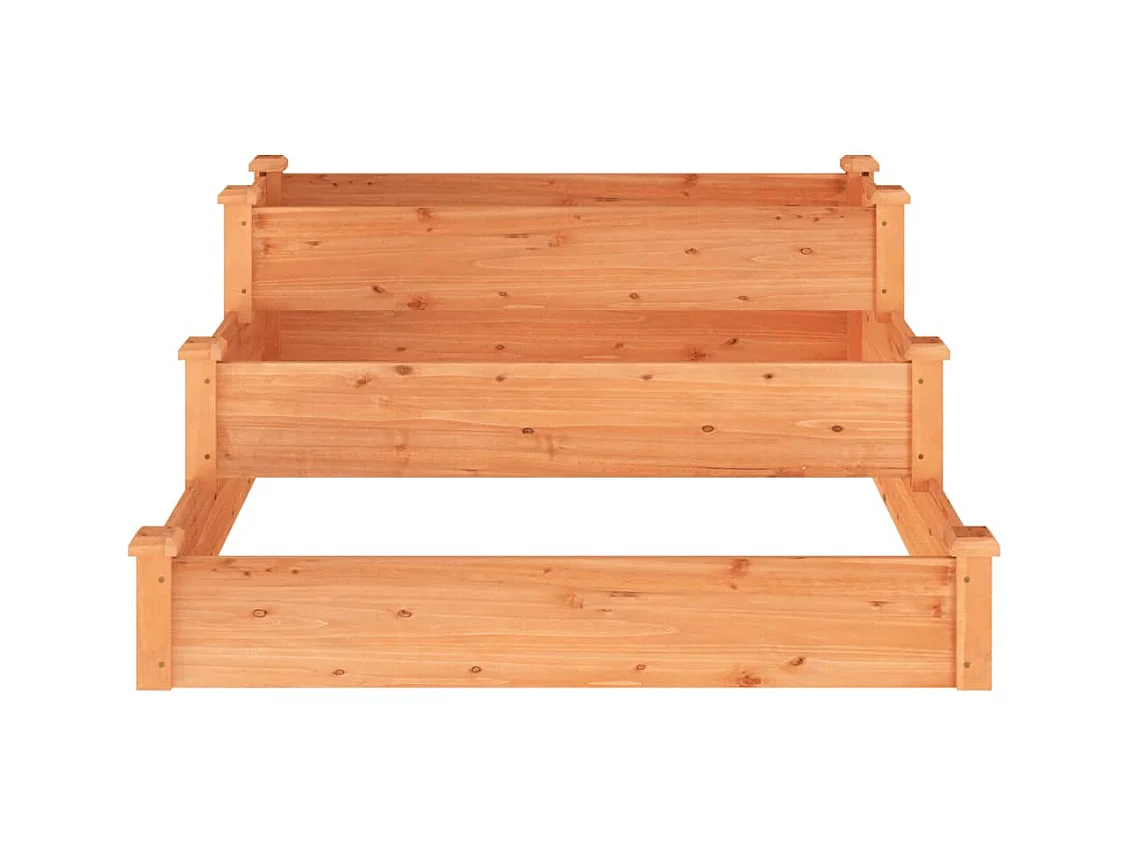 Jardinière bac lit surélevé bois marron 120 x 120 x 56 cm 02_0039341