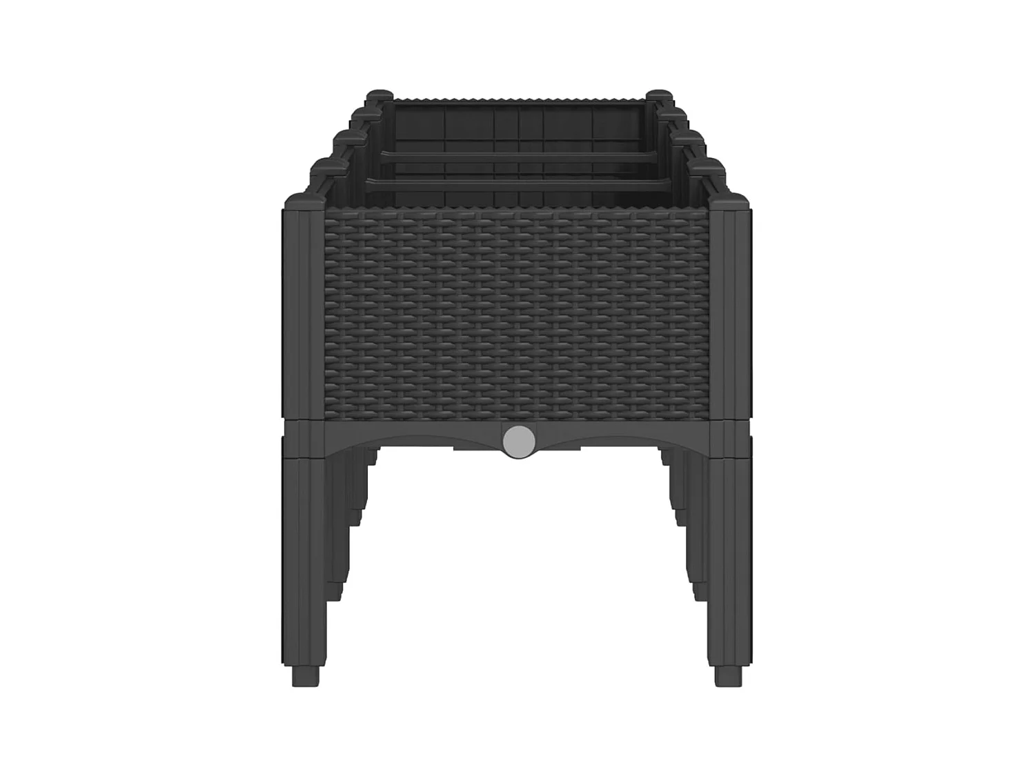 Jardinière bac lit surélevé noire 160 x 40 x 42 cm 02_0038160