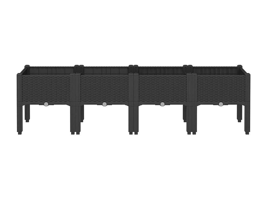 Jardinière bac lit surélevé noire 160 x 40 x 42 cm 02_0038160