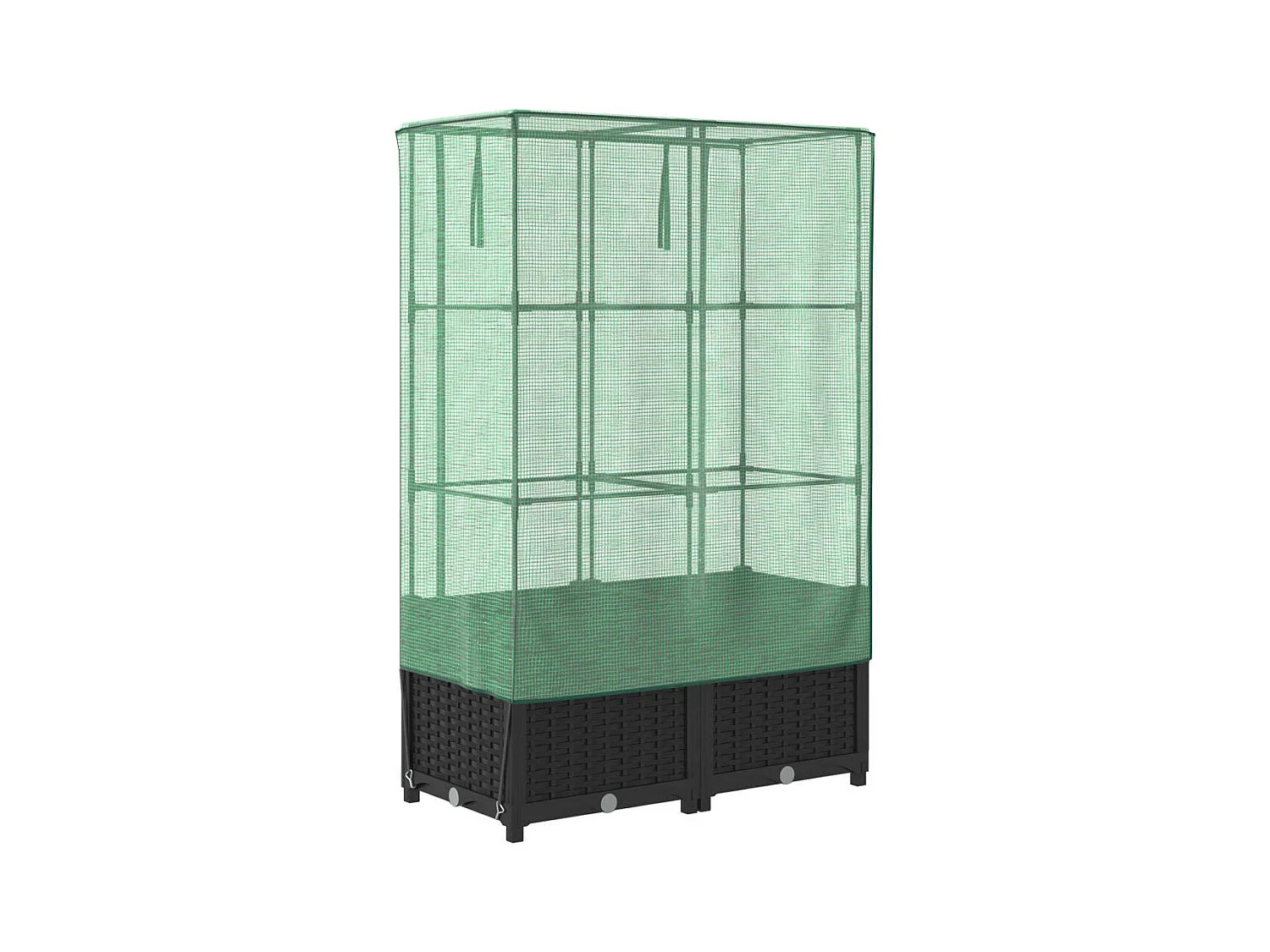 Jardinière bac lit surélevé noire 80 x 40 x 138 cm 02_0038791