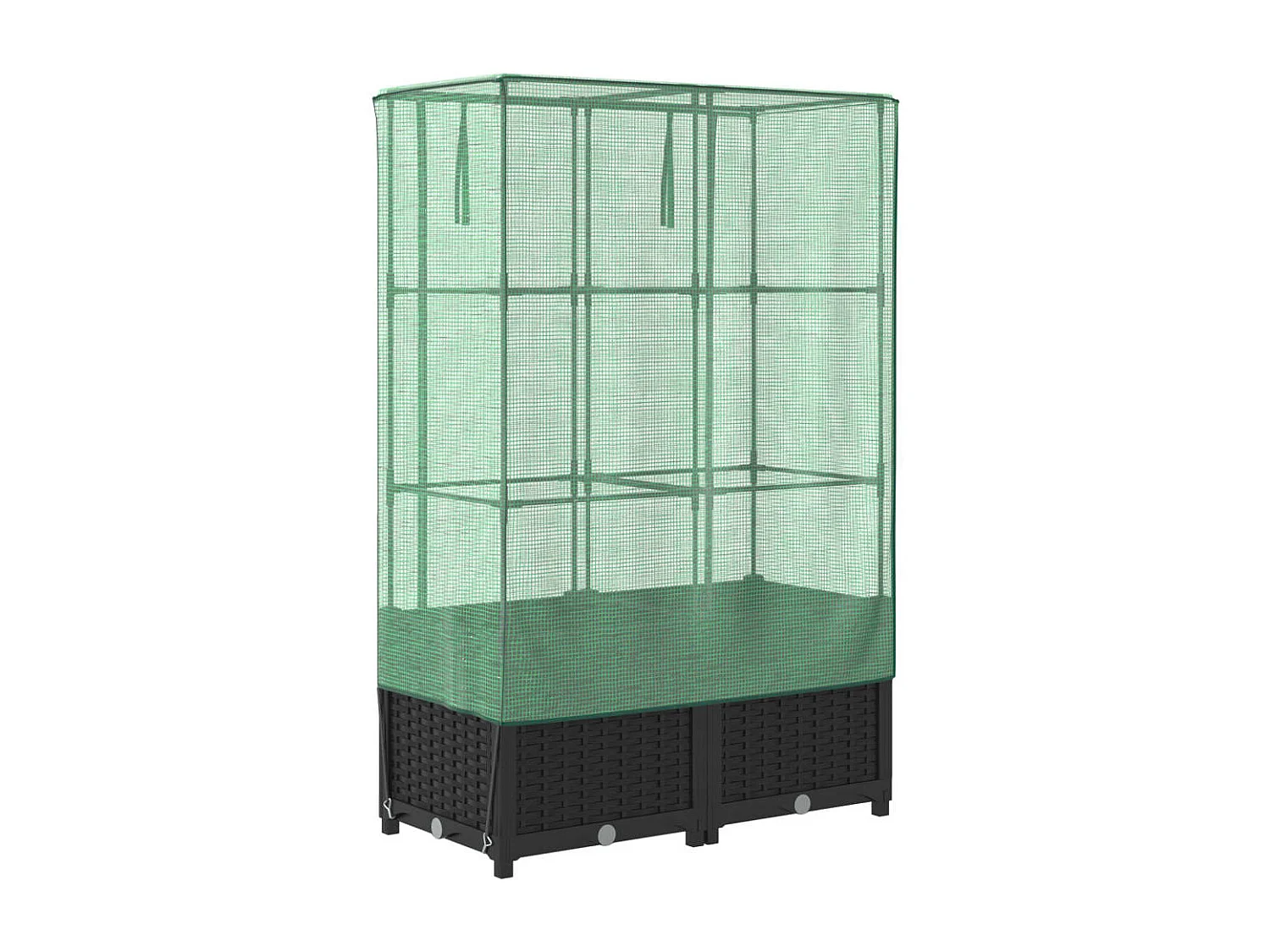 Jardinière bac lit surélevé noire 80 x 40 x 138 cm 02_0038791