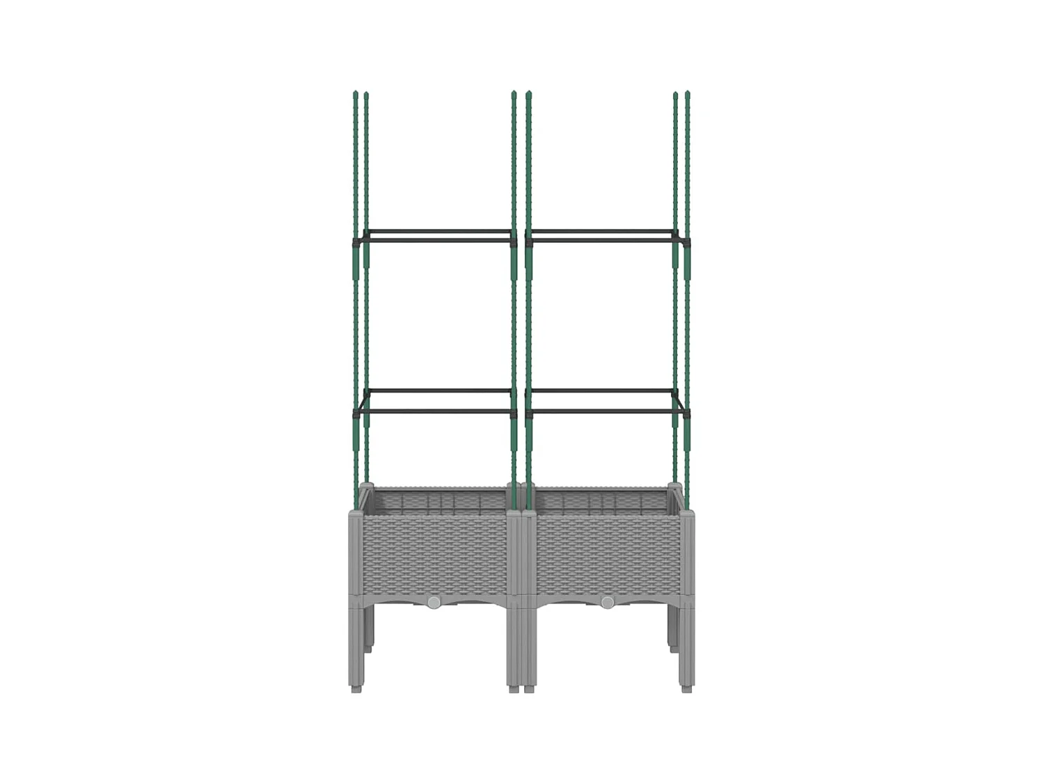 Jardinière bac lit surélevé grise 80 x 40 x 142 cm 02_0038363