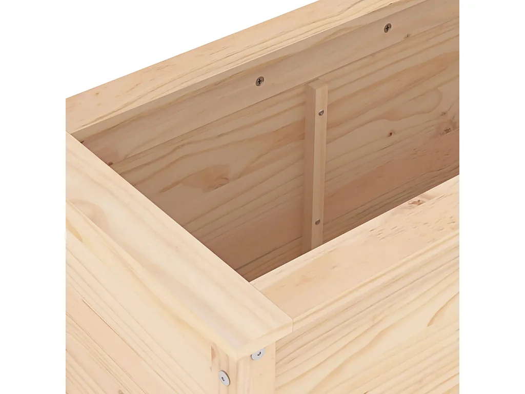 Fioriera rialzata per aiuola fioriera per terrazza giardino 825 x 40 x 78 cm legno massello di pino marrone 02_0037936