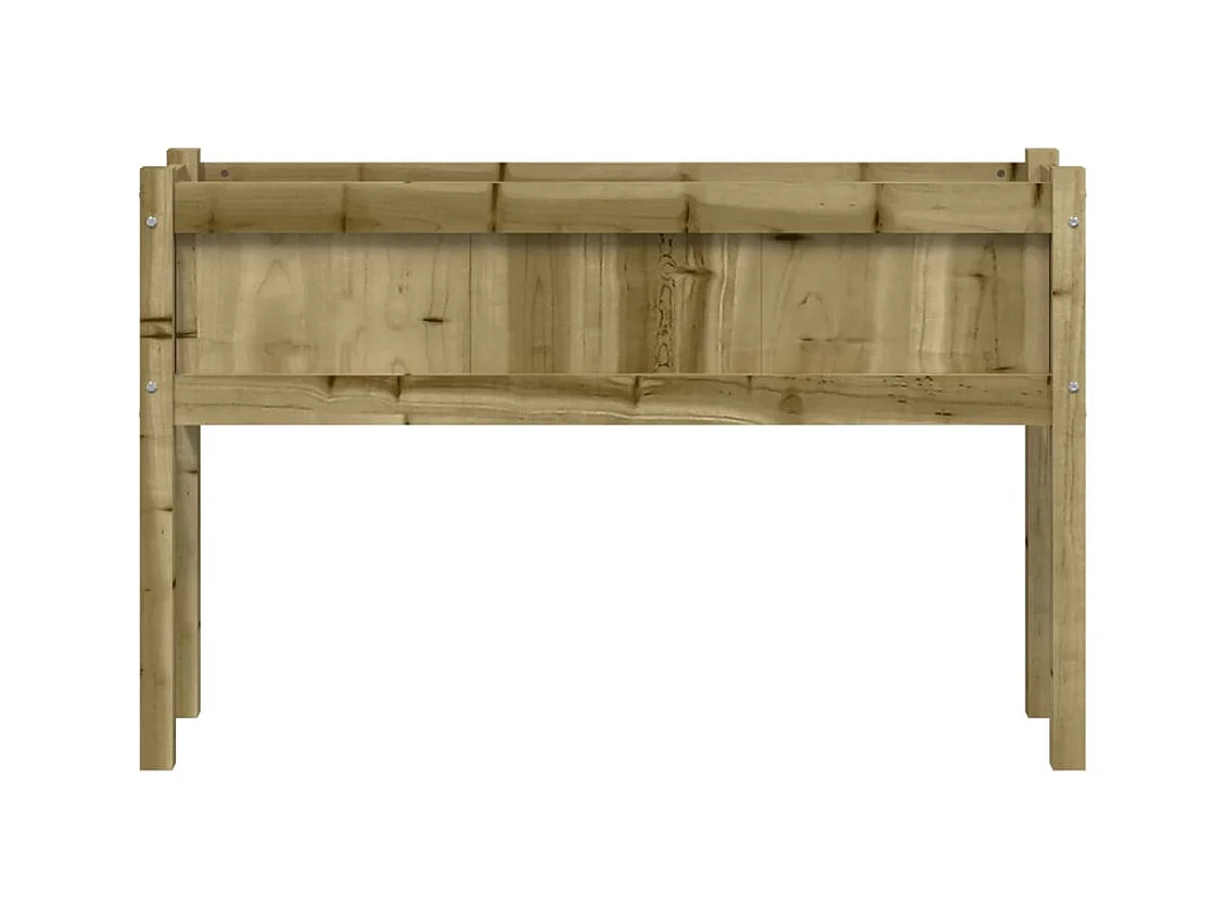 Vaso per fioriera aiuola rialzata piante fiori terrazza giardino con piedini 110 x 31 x 70 cm legno di pino impregnato marrone 02_0038148
