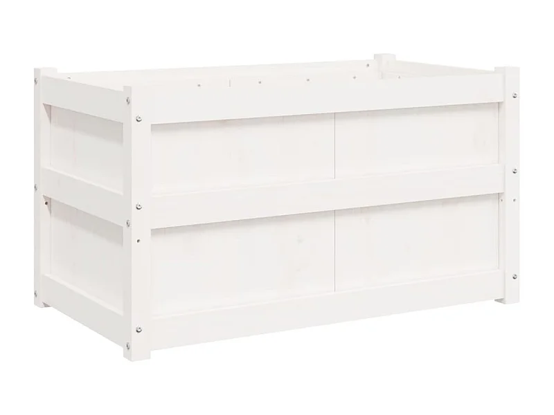 Jardinière bac lit surélevé bois blanche 90 x 50 x 50 cm 02_0038001