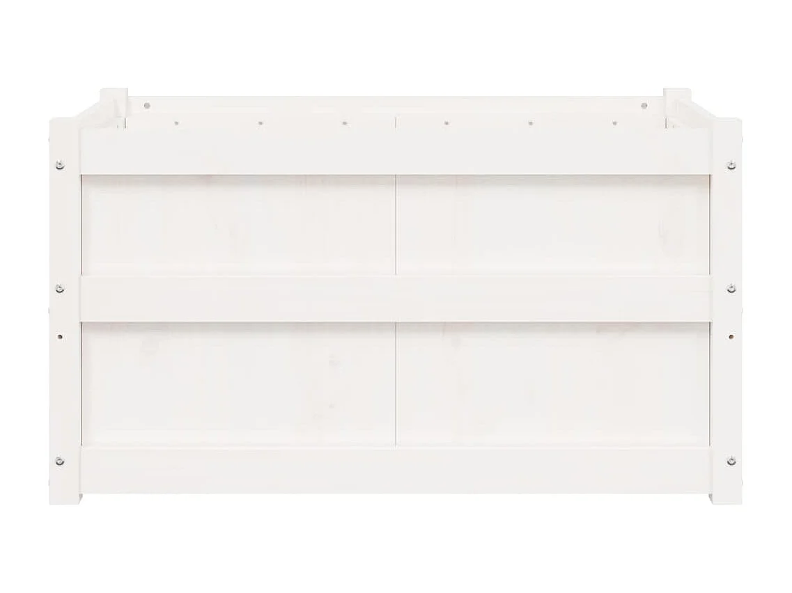 Macetero bancal elevado plantas flores terraza jardín 90 x 50 x 50 cm madera maciza de pino blanco 02_0038001