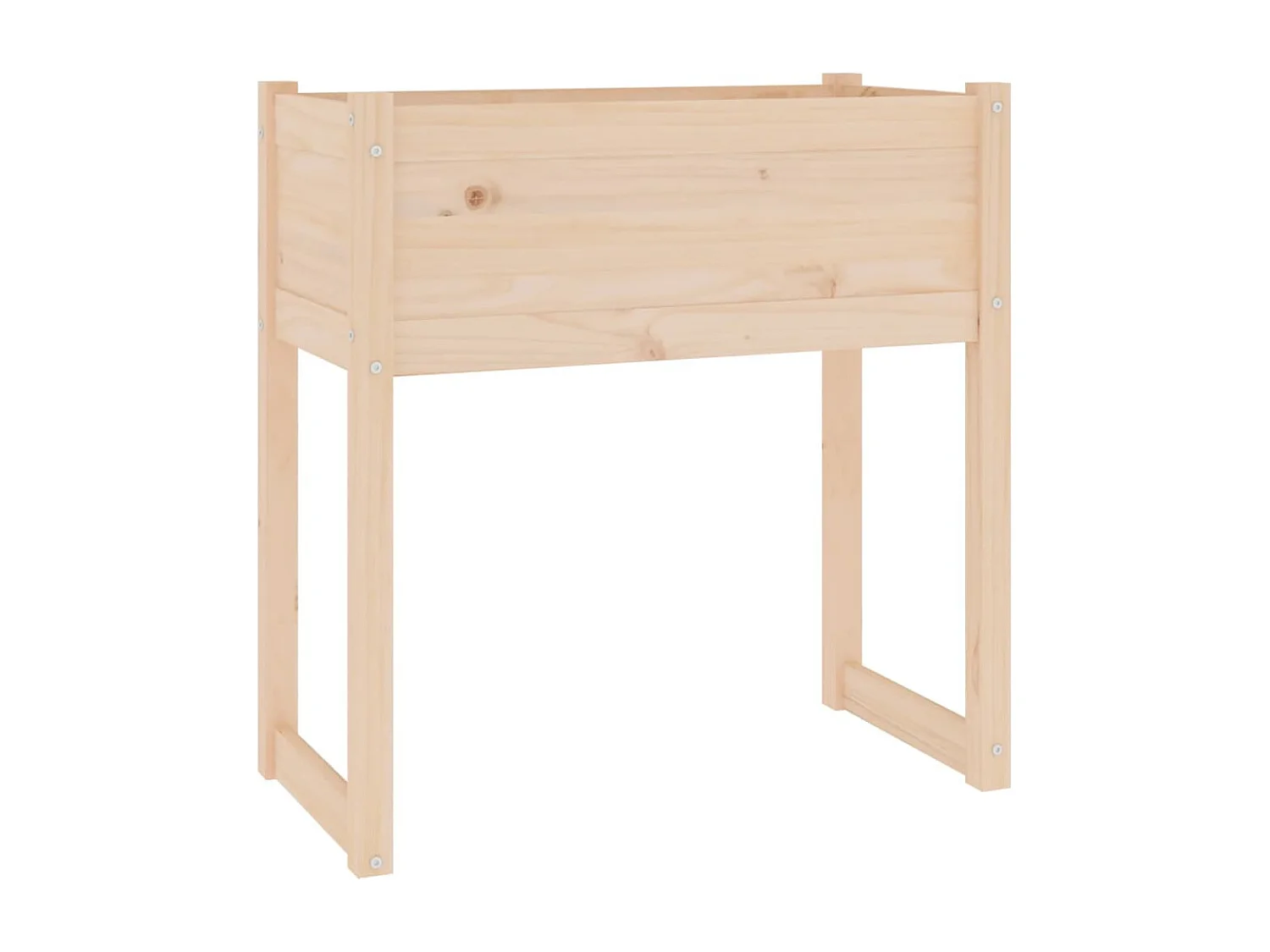 Fioriera rialzata per aiuola terrazza giardino 78 x 40 x 81 cm legno massello di pino marrone 02_0037858