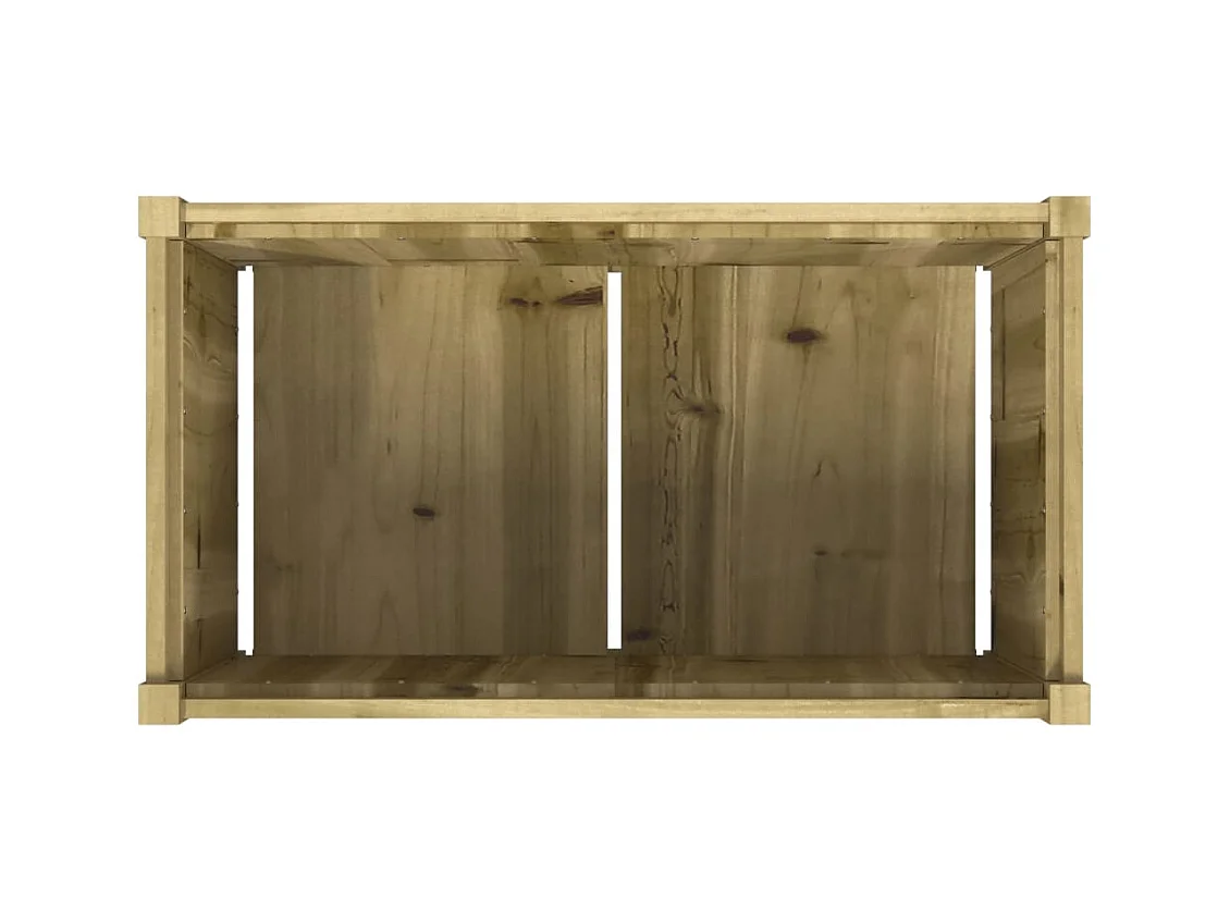 Jardinière bac lit surélevé bois marron 90 x 50 x 50 cm 02_0038567