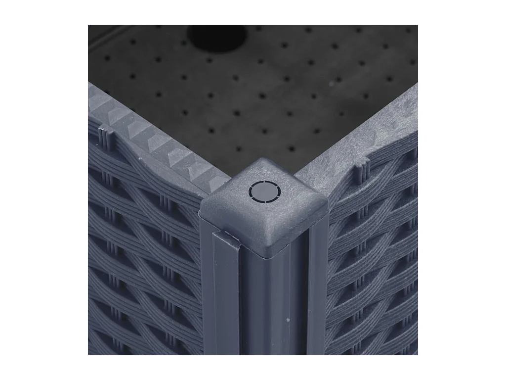 Jardinière bac lit surélevé grise 160 x 50 x 54 cm 02_0038836